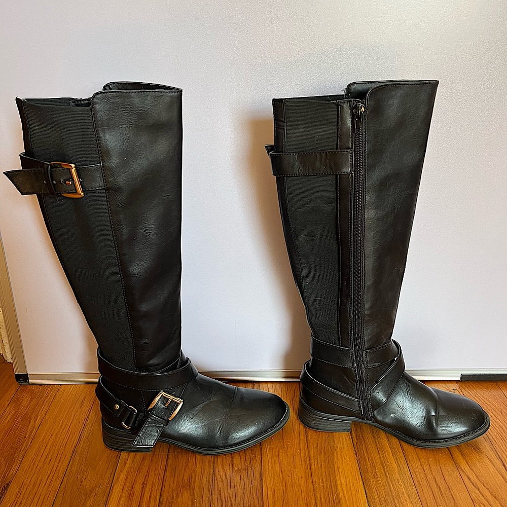 Thalia Sodi Tall Black Riding Boots - Size 5